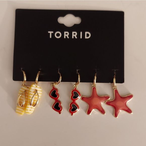 torrid Jewelry - Torrid BEACH MINI HOOP CHARMS SET OF 3 - GOLD TONE
